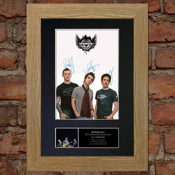 STEREOPHONICS Mounted Signed Photo Reproduction Autograph Print A4 318