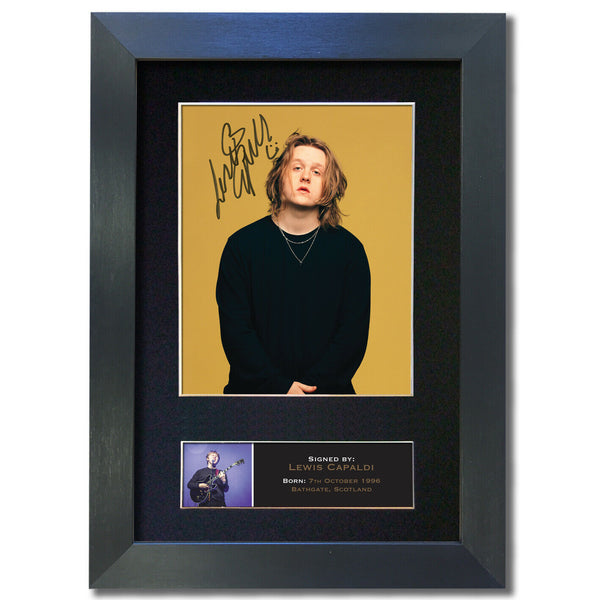 Lewis Capaldi Photo Autograph Mounted Repro Signed Print Ermias Asghedom A4 808