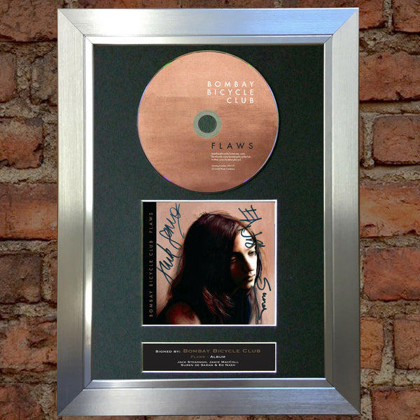 BOMBAY BICYCLE CLUB Flaws Album Signed CD COVER MOUNTED A4 Autograph Print (49)