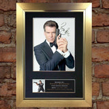 PIERCE BROSNAN Mounted Signed Photo Reproduction Autograph Print A4 275