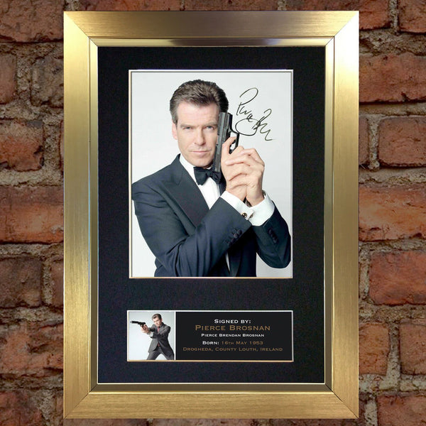 PIERCE BROSNAN Mounted Signed Photo Reproduction Autograph Print A4 275
