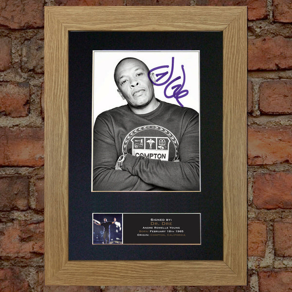 DR DRE Signed Autograph Mounted Photo Reproduction PRINT A4 614