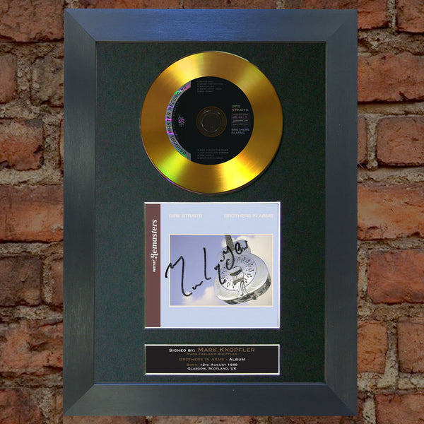#107 GOLD DISC DIRE STRAITS Brothers in Arms Signed Autograph Mounted Repro A4
