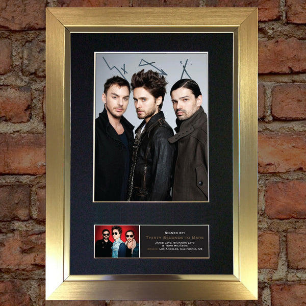 30 SECONDS TO MARS Quality Autograph Mounted Signed Photo PRINT A4 435