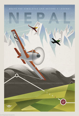 NEPAL VINTAGE RETRO TRAVEL Poster Nostalgic Home Print Wall Decor #57