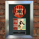 PINK The Truth About Love Album Signed CD COVER MOUNTED A4 Autograph Print 10