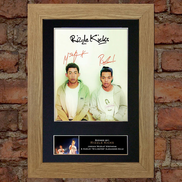 RIZZLE KICKS Mounted Signed Photo Reproduction Autograph Print A4 144