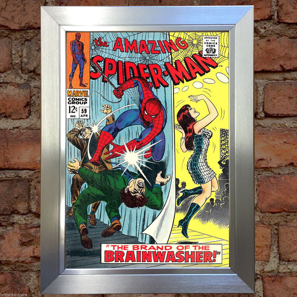 SPIDERMAN Comic Cover 59th Edition Cover Reproduction Vintage Wall Art Print #11