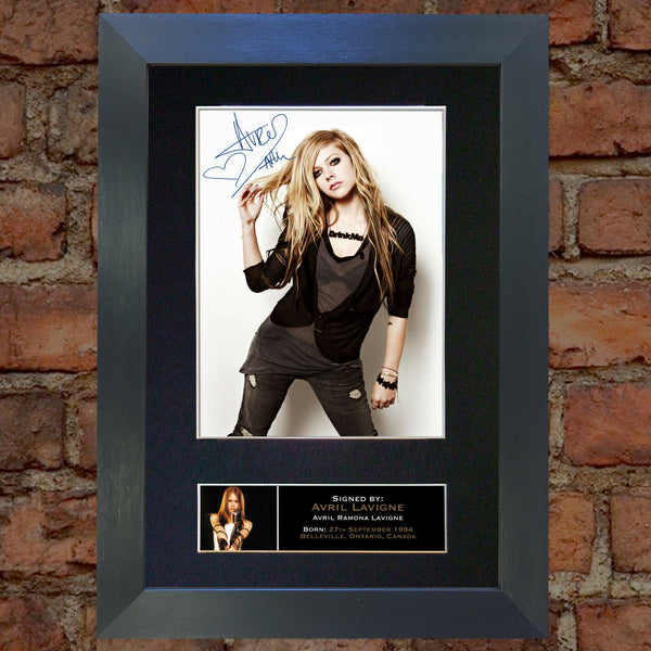 AVRIL LAVIGNE Mounted Signed Photo Reproduction Autograph Print A4 219