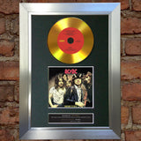 #150 GOLD DISC ACDC Highway to Hell Album CD Signed Autograph Mounted Repro A4