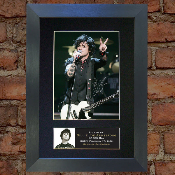 BILLIE JOE ARMSTRONG No1 Mounted Signed Photo Reproduction Autograph Print A4 73