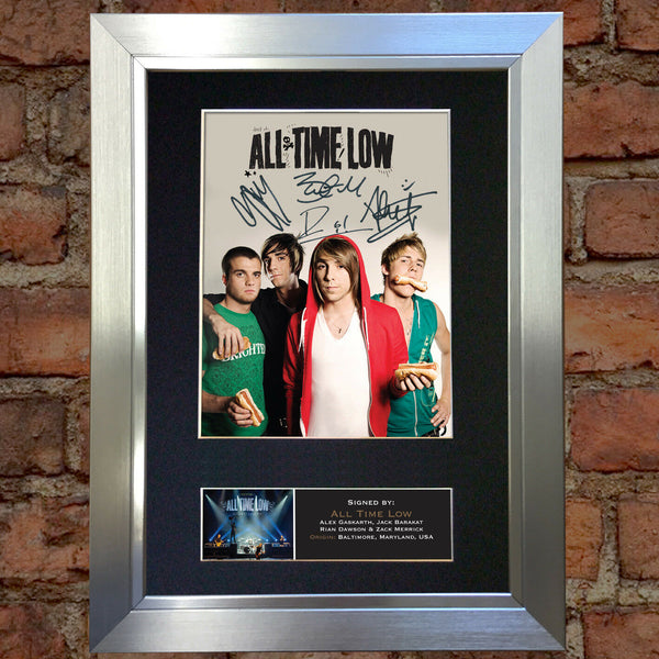 ALL TIME LOW Signed Autograph Mounted Photo REPRO PRINT A4 426