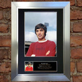 GEORGE BEST Signed Autograph Mounted Photo Reproduction PRINT A4 140