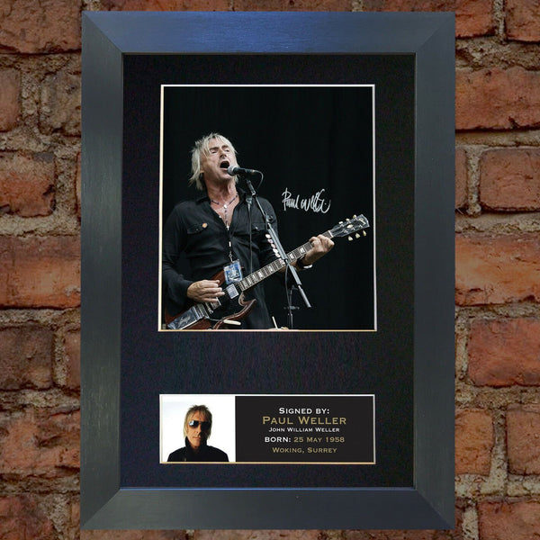 PAUL WELLER Autograph Mounted Signed Photo Reproduction PRINT A4 88