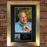DAVID ATTENBOROUGH Mounted Signed Photo Reproduction Autograph Print A4 339