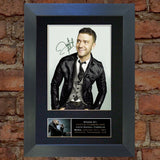 JUSTIN TIMBERLAKE Mounted Signed Photo Reproduction Autograph Print A4 331