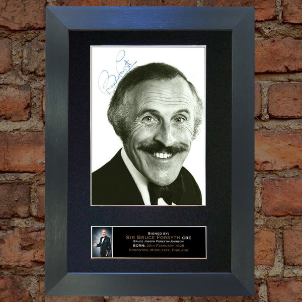 BRUCE FORSYTH Mounted Signed Photo Reproduction Autograph Print A4 178