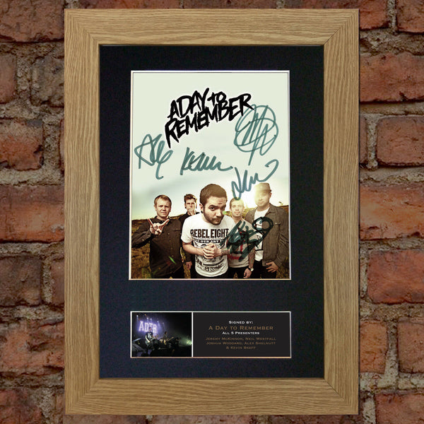 A DAY TO REMEMBER Quality Autograph Mounted Signed Photo PRINT A4 529