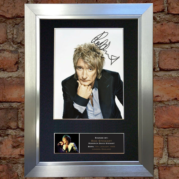 ROD STEWART No2 Signed Autograph Quality Mounted Photo Reproduction PRINT A4 602