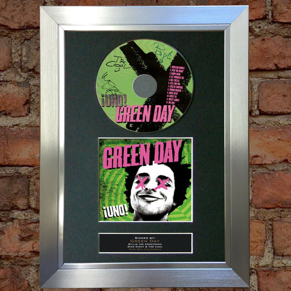 GREEN DAY Uno Album Signed CD COVER MOUNTED A4 Autograph Print 32