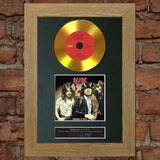 #150 GOLD DISC ACDC Highway to Hell Album CD Signed Autograph Mounted Repro A4