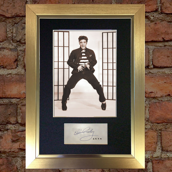 ELVIS PRESLEY JAIL HOUSE ROCK Autograph Mounted Photo Reproduction PRINT A4 409