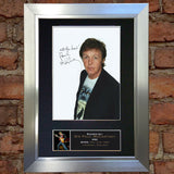 PAUL McCARTNEY Autograph Mounted Signed Photo Reproduction PRINT A4 169