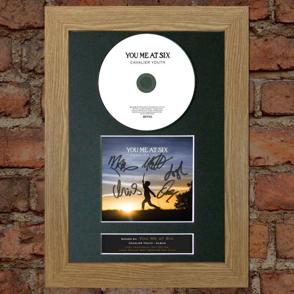 YOU ME AT SIX Cavalier Youth Album Signed CD COVER MOUNTED A4 Autograph Print 59