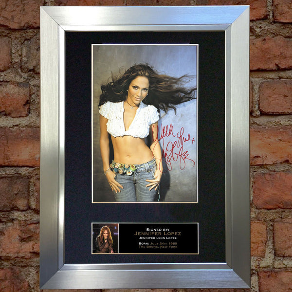 JENNIFER LOPEZ Mounted Signed Photo Reproduction Autograph Print A4 252
