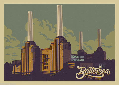 BATTERSEA POWER STATION RETRO TRAVEL Poster Home Art Print Wall Decor #22