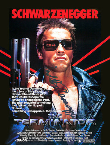 TERMINATOR Autograph FILM MOVIE POSTER Print Signed by 1 of Cast