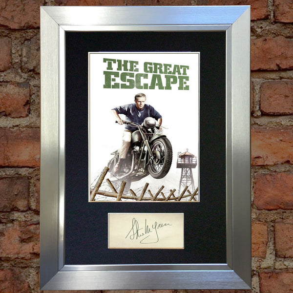 GREAT ESCAPE Steve McQueen Autograph Mounted Signed Photo Repro Print A4 703