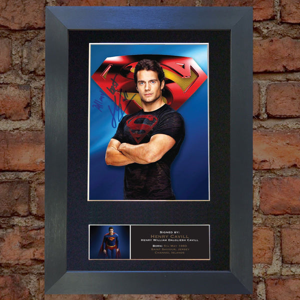 HENRY CAVILL Superman Signed Autograph Quality Mounted Photo Repro A4 Print 558