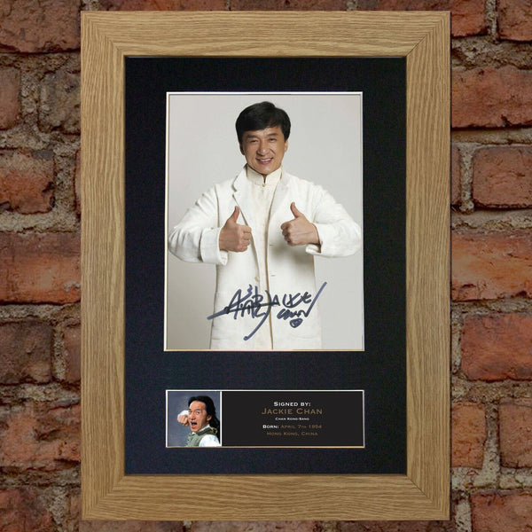 JACKIE CHAN Chan Kong-Sang Signed Autograph Mounted Photo Repro A4 Print 495