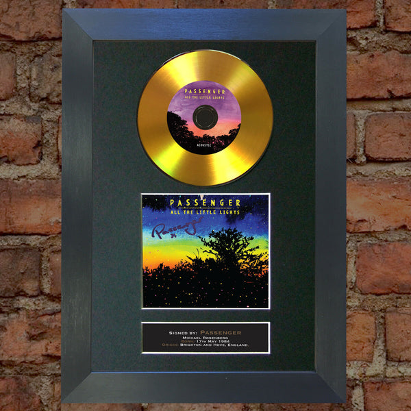 #100 GOLD DISC PASSENGER All the Little Lights Signed Autograph Mounted Repro A4