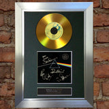 #96 GOLD DISC PINK FLOYD Dark Side of The Moon Signed Autograph Mounted Repro A4