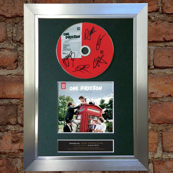ONE DIRECTION Take Me Home Album Signed CD COVER MOUNTED A4 Autograph Print 25