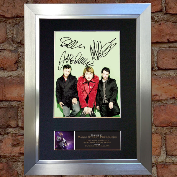 MANIC STREET PREACHERS  Band Signed Autograph Mounted Photo RE-PRINT A4 652