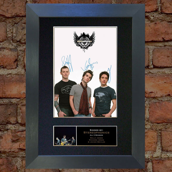 STEREOPHONICS Mounted Signed Photo Reproduction Autograph Print A4 318