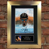 MICHAEL PHELPS Mounted Signed Photo Reproduction Autograph Print A4 264