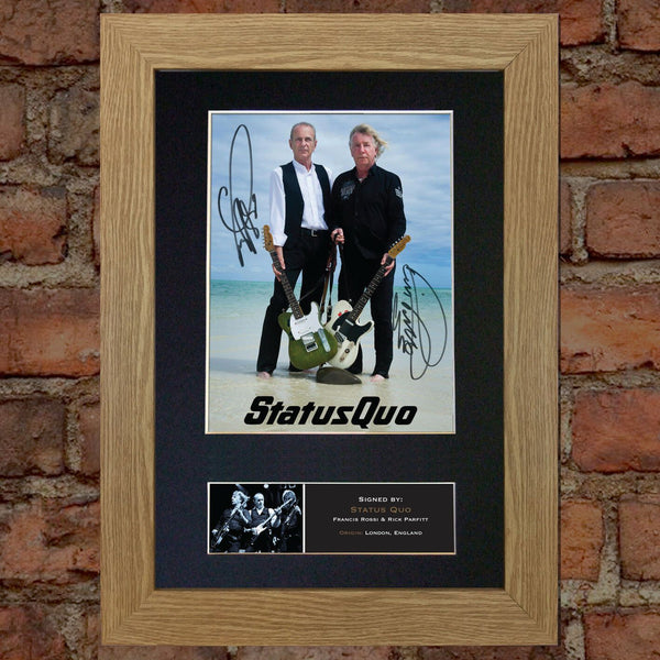 STATUS QUO Signed Autograph Mounted Photo Repro A4 Print 456