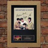 MUMFORD AND SONS Mounted Signed Photo Reproduction Autograph Print A4 357