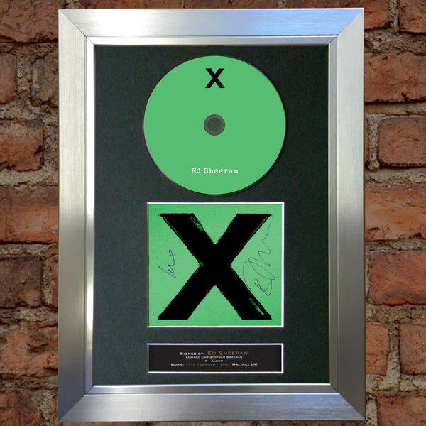 ED SHEERAN X Album Signed CD COVER MOUNTED A4 Autograph Repro Print (55)