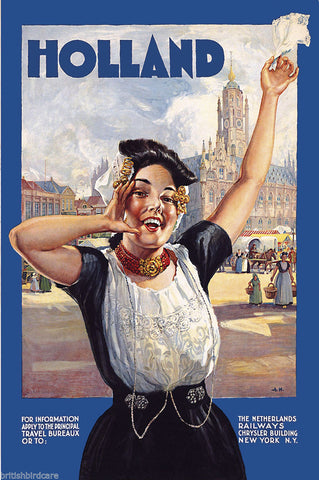 HOLLAND VINTAGE RETRO TRAVEL Poster Nostalgic Home Art Print Wall Decor #35