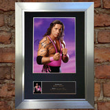 BRET The Hitman HART WWE Quality Autograph Mounted Photo Repro Print A4 544