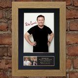 RICKY GERVAIS Mounted Signed Photo Reproduction Autograph Print A4 22