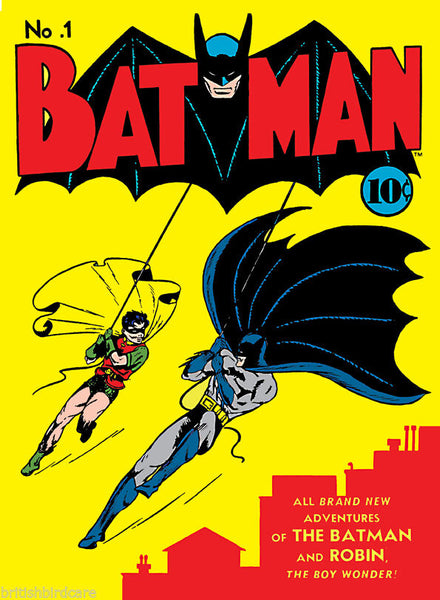BATMAN Comic Cover 1st Edition Cover Reproduction Vintage Wall Art Print #1