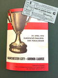 MANCHESTER CITY v GORNIK ZABRZE Final 1970 Ticket & Programme  REPRODUCTION COPY
