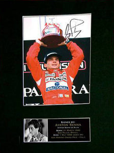 AYRTON SENNA Signed Autograph Mounted Photo A4 PRINT 47