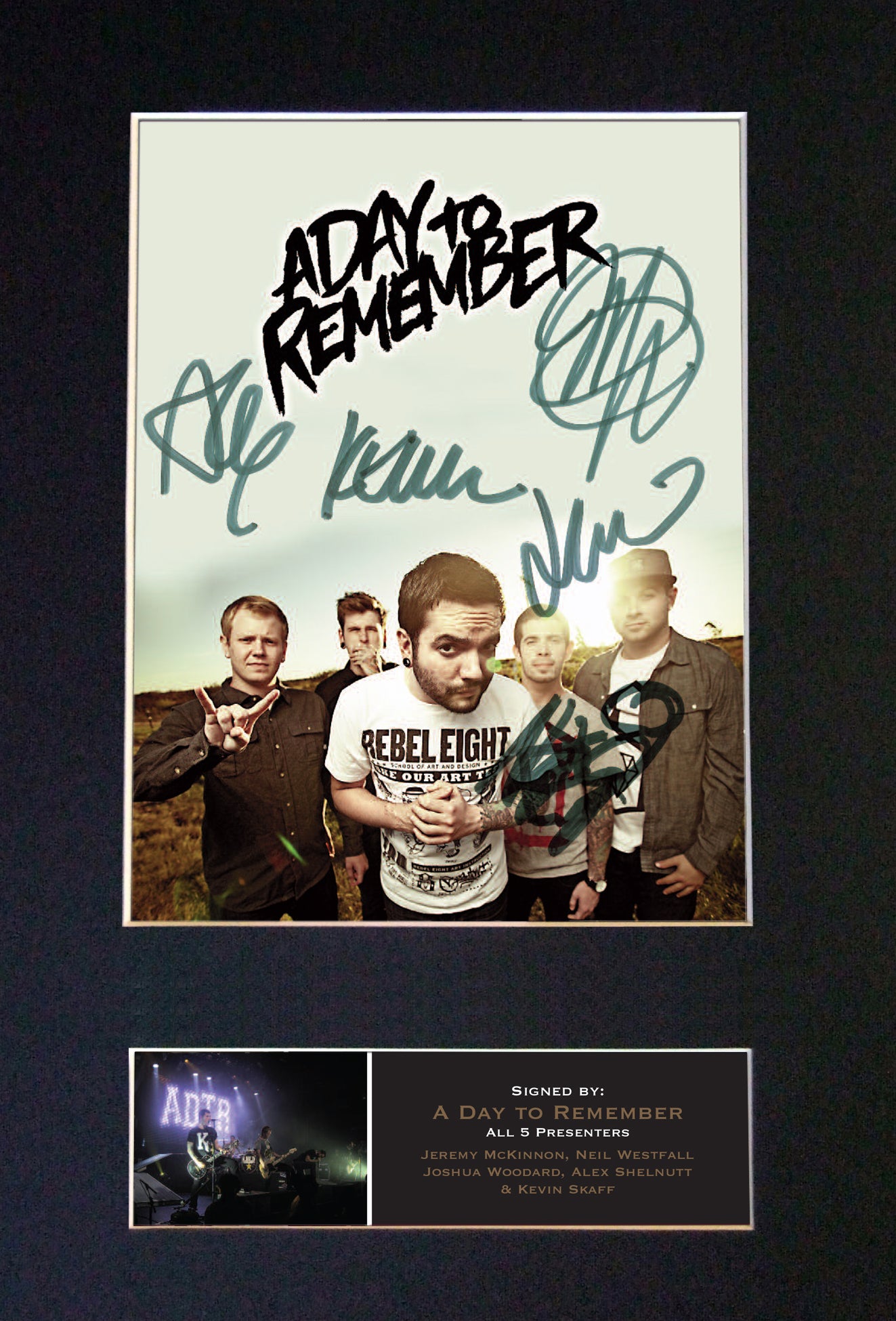 A DAY TO REMEMBER Quality Autograph Mounted Signed Photo PRINT A4 529